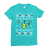 pokemon christmas ugly Ladies Fitted T-Shirt