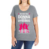 Donna And Dynamos White Letter Ladies Curvy T-Shirt