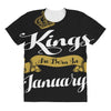 kings are born in january All Over Women's T-shirt