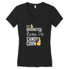 candy corn Women's V-Neck T-Shirt