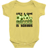 life's a game soccer Baby Onesie