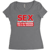 funny rude sex is not the answer, ideal birthday gift or present Women's Triblend Scoop T-shirt