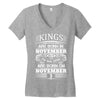 Real Kings Are Born On November 3 Women's V-Neck T-Shirt
