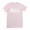 be nice to fat people bear chase funny pub joke Ladies Fitted T-Shirt