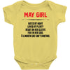 May Girl Hated By Many Baby Onesie