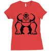 big tough gorilla musculine Ladies Fitted T-Shirt