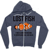 lost fish Zipper Hoodie