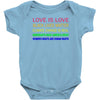 love is love, black lives matter, climate change is real, immigrants m Baby Bodysuit