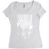 banksy street art zebra bar code Women's Triblend Scoop T-shirt