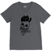 cat and crossbones V-Neck Tee