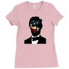 abraham lincoln independence day flag america Ladies Fitted T-Shirt
