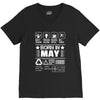 Born In May V-Neck Tee