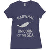 narwhals Ladies Fitted T-Shirt