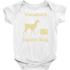 vacation, alpaca bag Baby Onesie