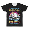 I Wish I Were A Unicorn So I Could Stab Idiots With My Head All Over Men's T-shirt