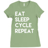 eat sleep cycle repeat Ladies Fitted T-Shirt