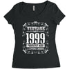 vintage made in 1999 perfectly aged a living legend Women's Triblend Scoop T-shirt