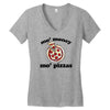 mo money mo pizzas Women's V-Neck T-Shirt