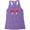 bite me halloween vampire teeth Racerback Tank