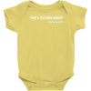too much bacon funny Baby Onesie