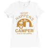 what happens in camper Ladies Fitted T-Shirt