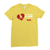 love and a dog life Ladies Fitted T-Shirt
