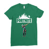 fortnite dab (white) Ladies Fitted T-Shirt