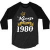 kings are born in 1980 3/4 Sleeve Shirt