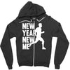 new year, new me running fitness Zipper Hoodie