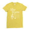 she wants the d black Ladies Fitted T-Shirt
