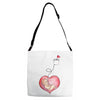 Mom and Baby are Connected to the Heart Adjustable Strap Totes