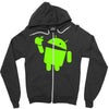 android eats apple Zipper Hoodie