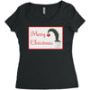 merry christmas Women's Triblend Scoop T-shirt