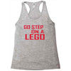 go step on a lego Racerback Tank