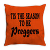 tis the season to be preggers baseball Throw Pillow