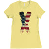 jake paul x american flag Ladies Fitted T-Shirt