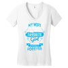 Totally My Most Favorite Girl Women's V-Neck T-Shirt