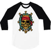 pirate bones skull 3/4 Sleeve Shirt