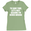 lets save time x Ladies Fitted T-Shirt