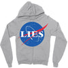 lies nasa logo Zipper Hoodie