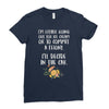 ice cream or a felony Ladies Fitted T-Shirt