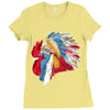 chief many feathers Ladies Fitted T-Shirt