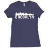 brooklyn city skyline silhouette Ladies Fitted T-Shirt