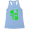 mad engine marvel brand punisher scar glow in the dark Racerback Tank