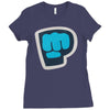 pewdiepie the blue brofist Ladies Fitted T-Shirt