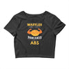 waffles are just pancakes with abs Crop Top