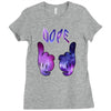 galaxy cartoon hands dope Ladies Fitted T-Shirt