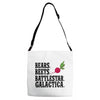 bears beets battlestar galactica Adjustable Strap Totes