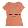 papa bear Women's Triblend Scoop T-shirt