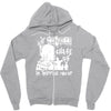 if zombies chase us im tripping you up Zipper Hoodie